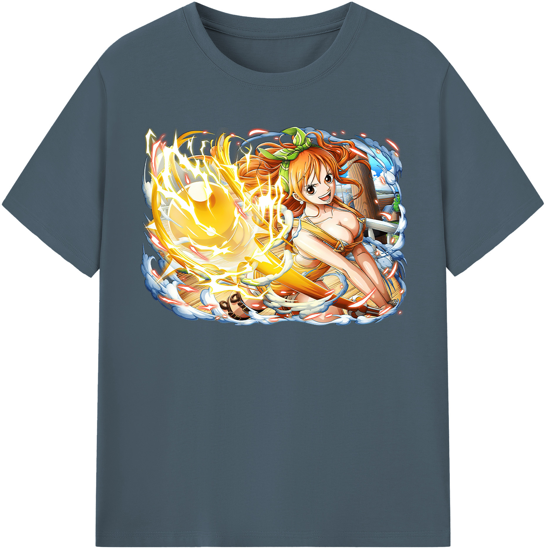 ワンピース ナミ ONE PIECE Nami 綿100％半袖Tシャツ（フロントプリント）